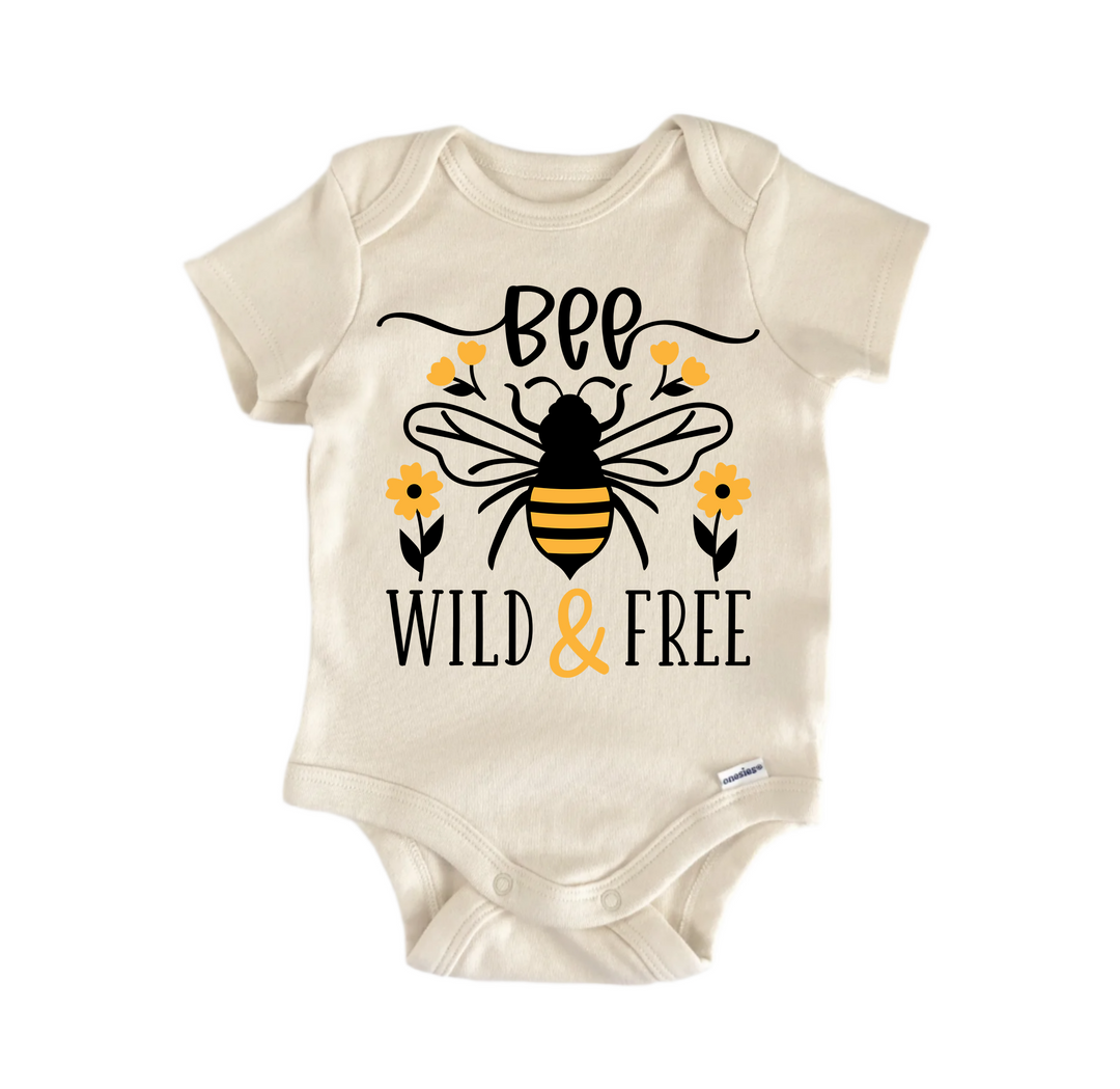 Bee Wild & Free Adventure - Baby Boy Girl Clothes Infant Bodysuit Funny Cute  Funny Cute Onesie® | North Fork Forager LLC