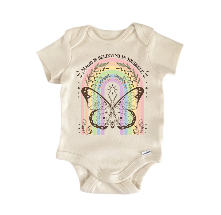 Believing In Yourself Magic Mystical -  Baby Boy Girl Clothes Bodysuit Funny Cute  Funny Cute Onesie® | North Fork Forager LLC
