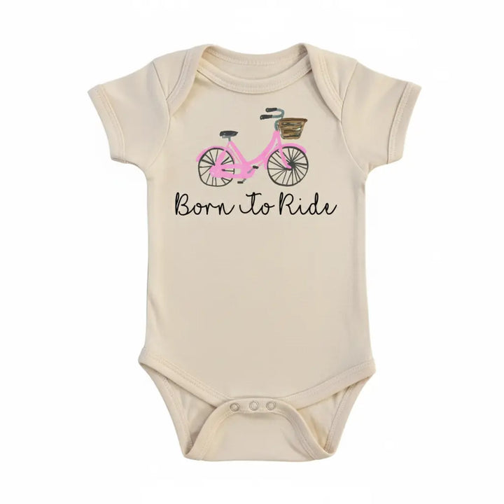 Bicycle Born Pink - Baby Boy Girl Clothes Infant Bodysuit Funny Cute Newborn  Funny Cute Onesie® | North Fork Forager LLC