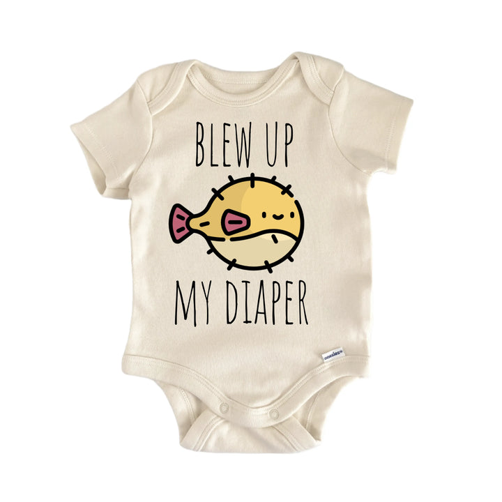 Blowfish Puffer Fish Puff - Baby Bodysuit  Funny Cute Onesie® | North Fork Forager LLC