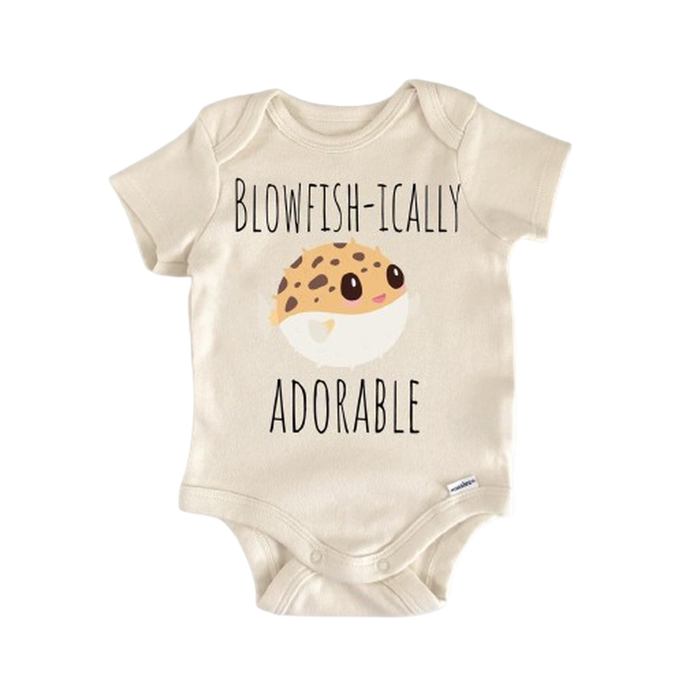 Blowfish Pufferfish Seafood Fish - Baby Boy Girl Clothes Infant Bodysuit Funny Cute  Funny Cute Onesie® | North Fork Forager LLC