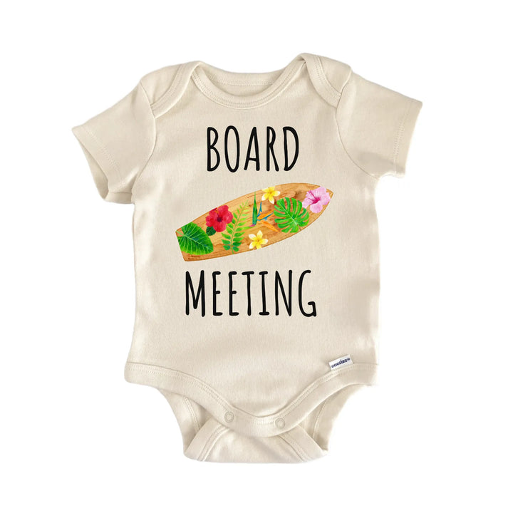 Board Meeting Surfboard Surfing Baby Gift Baby Bodysuit