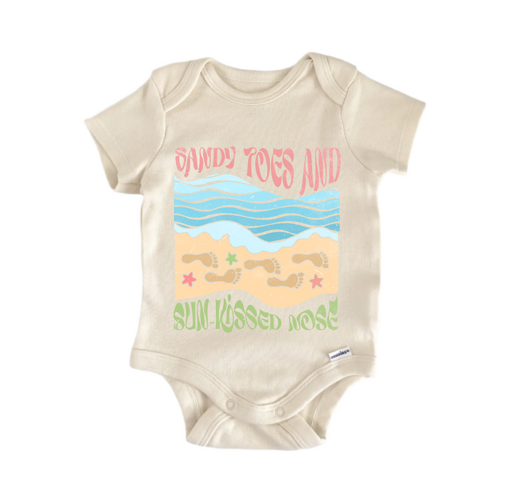 Sandy Toes Sunkissed Nose Boho Beach - Baby Boy Girl Clothes Bodysuit Funny Cute