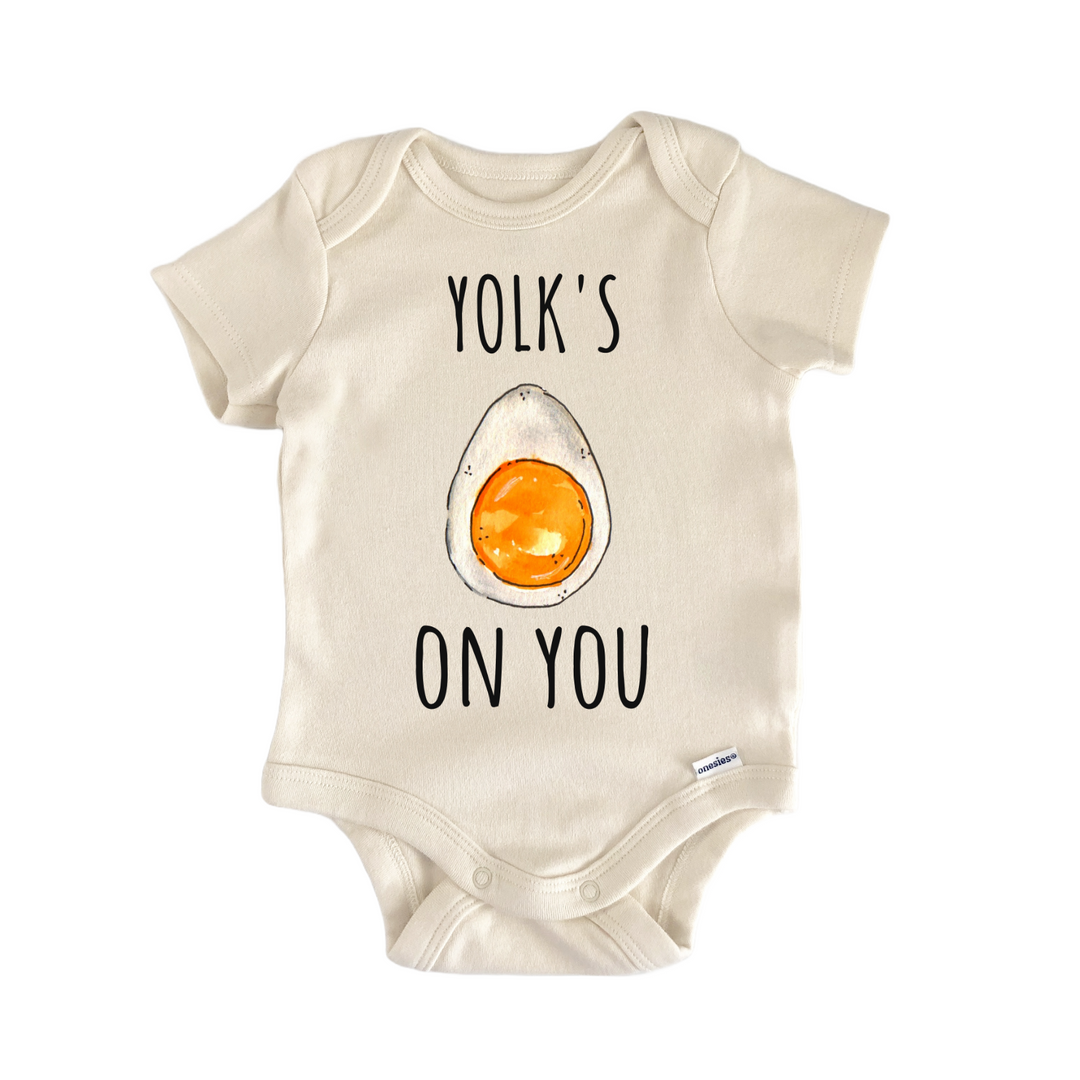 Boiled Egg Yolk Breakfast Brunch Newborn Gift Baby Bodysuit