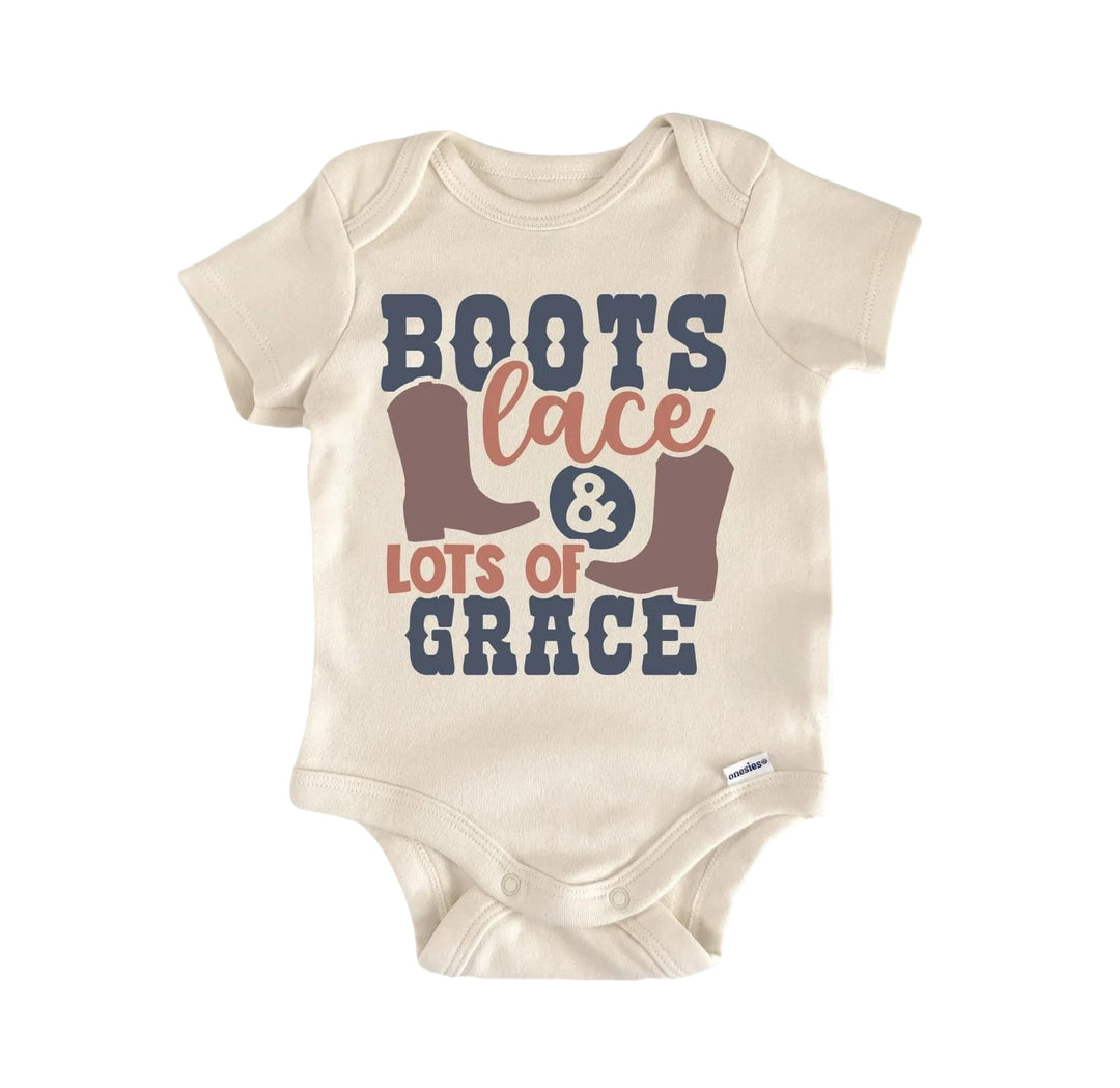 Boots Grace Lace Country - Baby Boy Girl Clothes Infant Bodysuit Funny Cute Newborn  Funny Cute Onesie® | North Fork Forager LLC