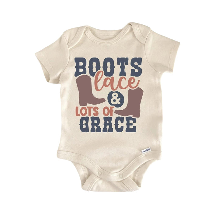 Boots Grace Lace Country - Baby Boy Girl Clothes Infant Bodysuit Funny Cute Newborn  Funny Cute Onesie® | North Fork Forager LLC