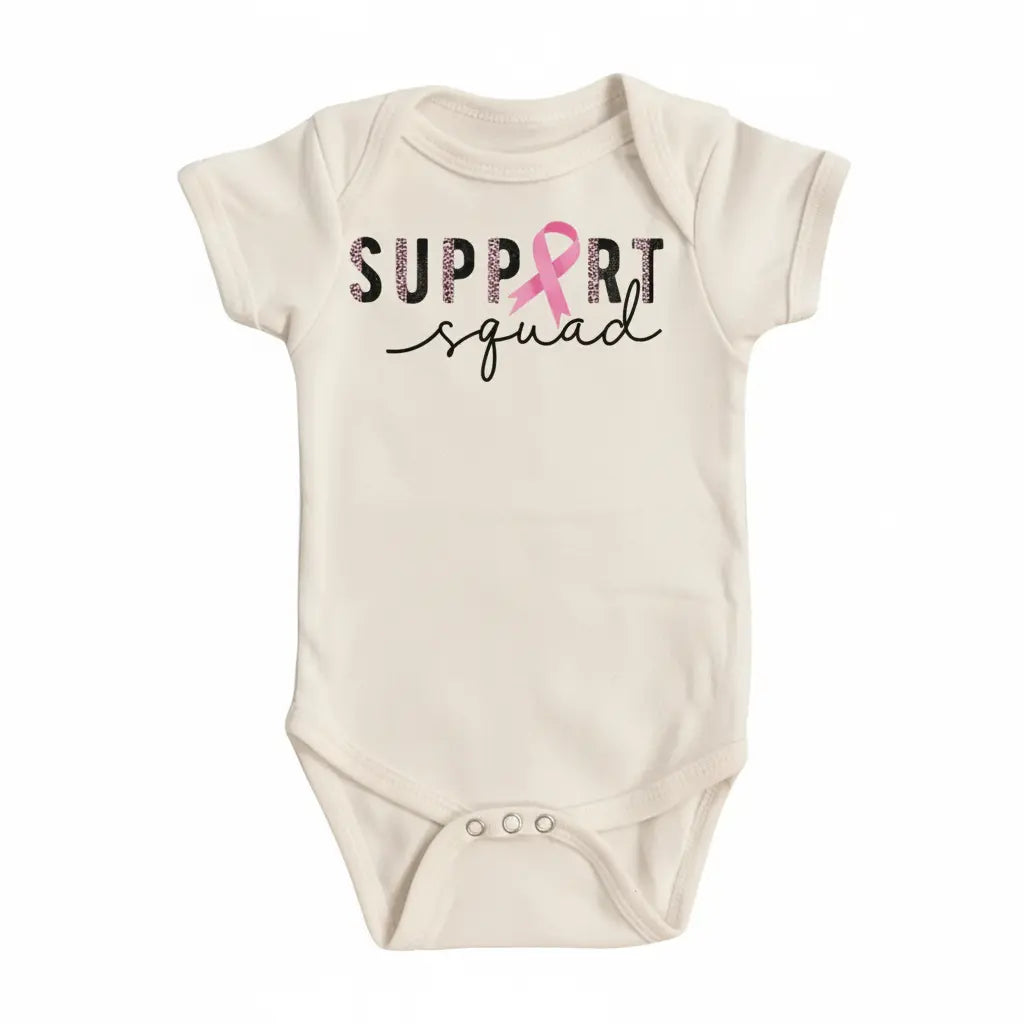 Breast Cancer Squad - Baby Boy Girl Clothes Infant Bodysuit Funny Cute Newborn  Funny Cute Onesie® | North Fork Forager LLC