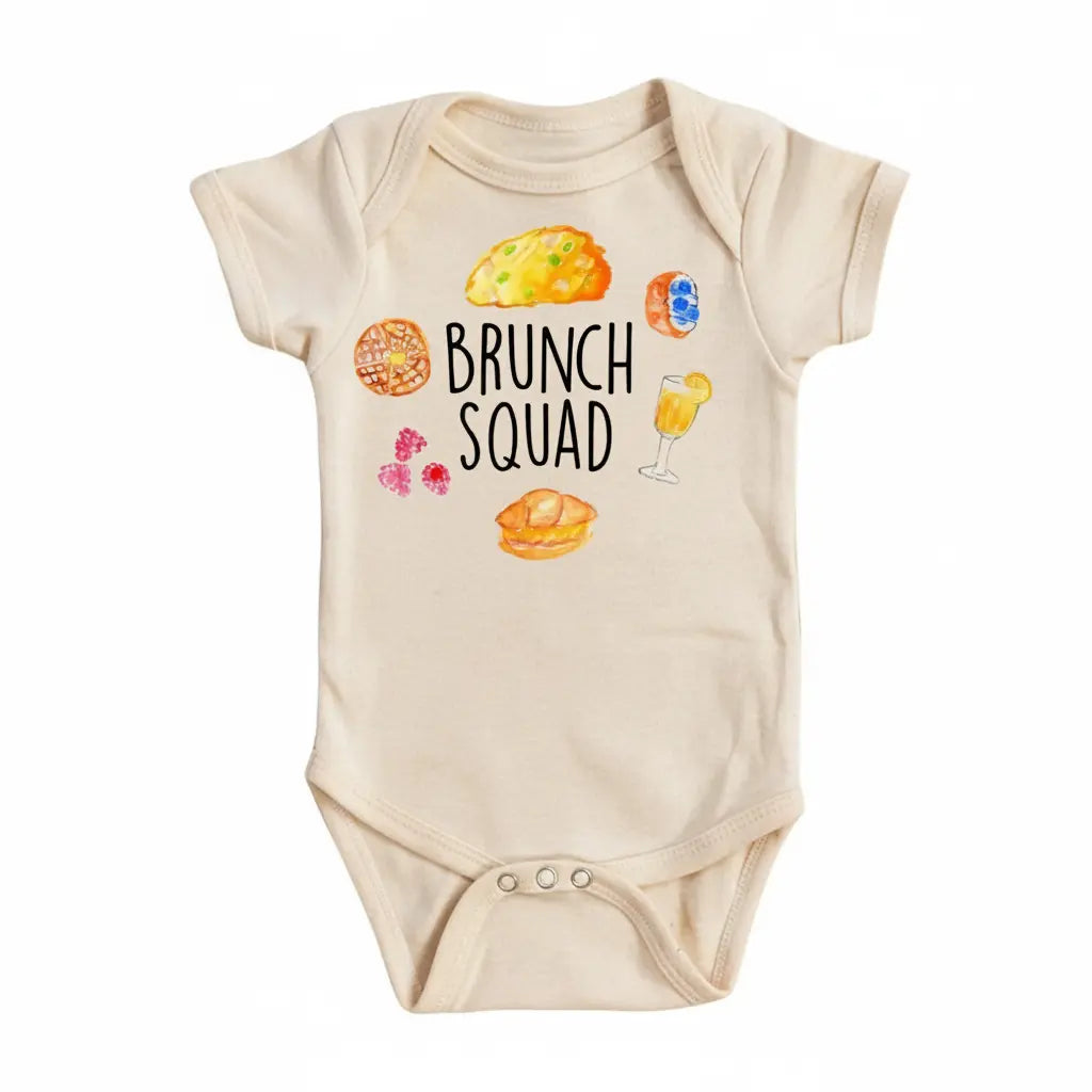 Brunch Squad - Baby Boy Girl Clothes Infant Bodysuit Funny Cute Newborn  Funny Cute Onesie® | North Fork Forager LLC
