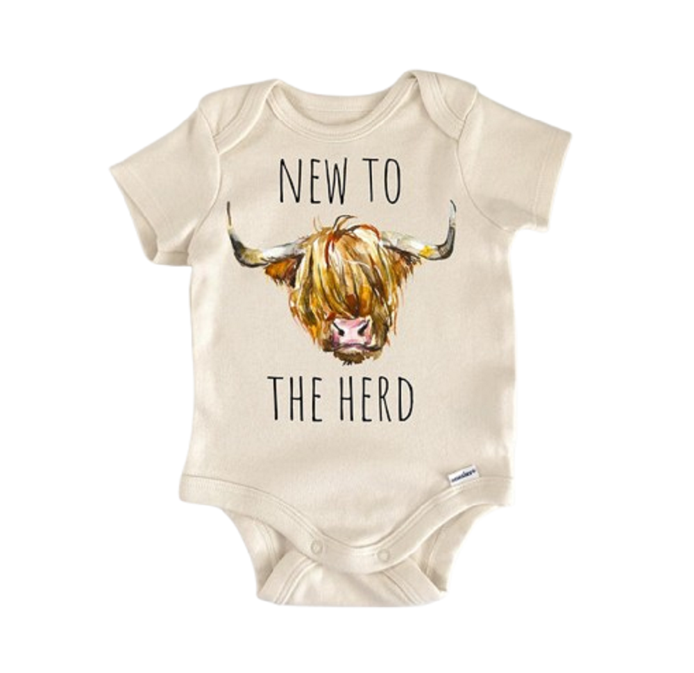 Bull Cow Farm Herd - Baby Boy Girl Clothes Infant Bodysuit Funny Cute Newborn  Funny Cute Onesie® | North Fork Forager LLC