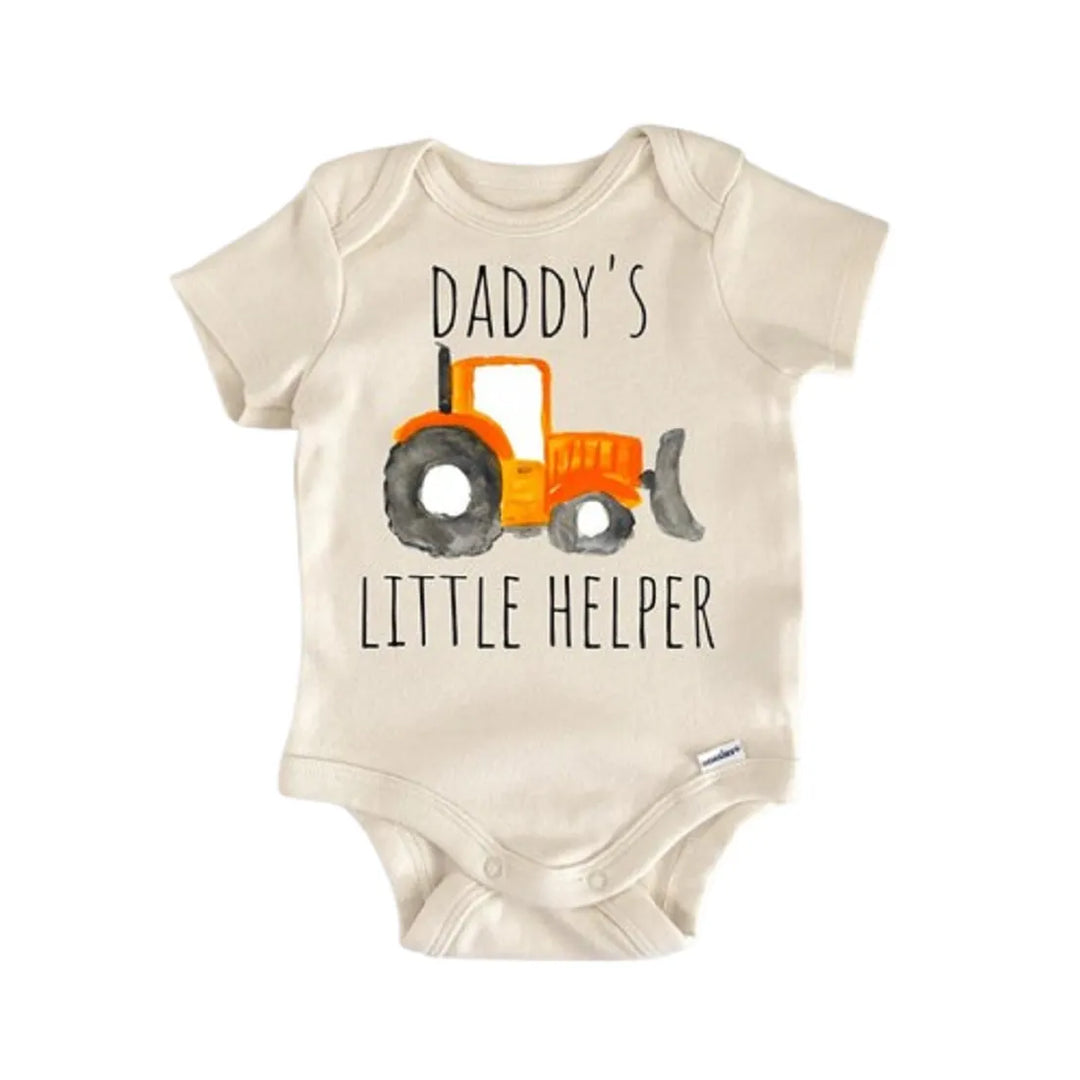 Bulldozer Excavator Constructipon - Baby Boy Girl Clothes Infant Onesie® Funny Cute GS1  Funny Cute Onesie® | North Fork Forager LLC