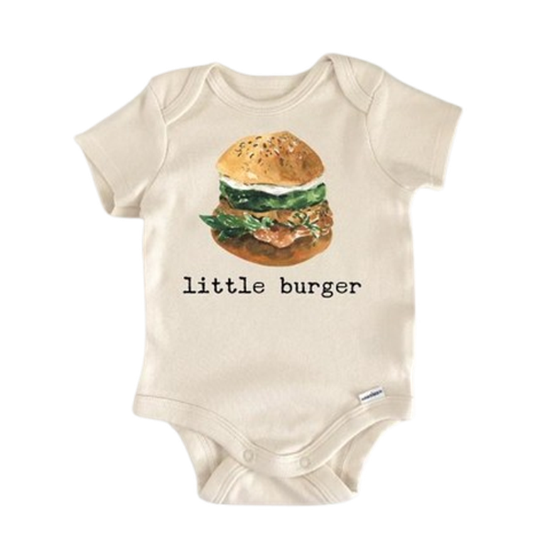 Burger Hamburger Bbq  - Baby Boy Girl Clothes Infant Bodysuit Funny Cute Newborn  Funny Cute Onesie® | North Fork Forager LLC