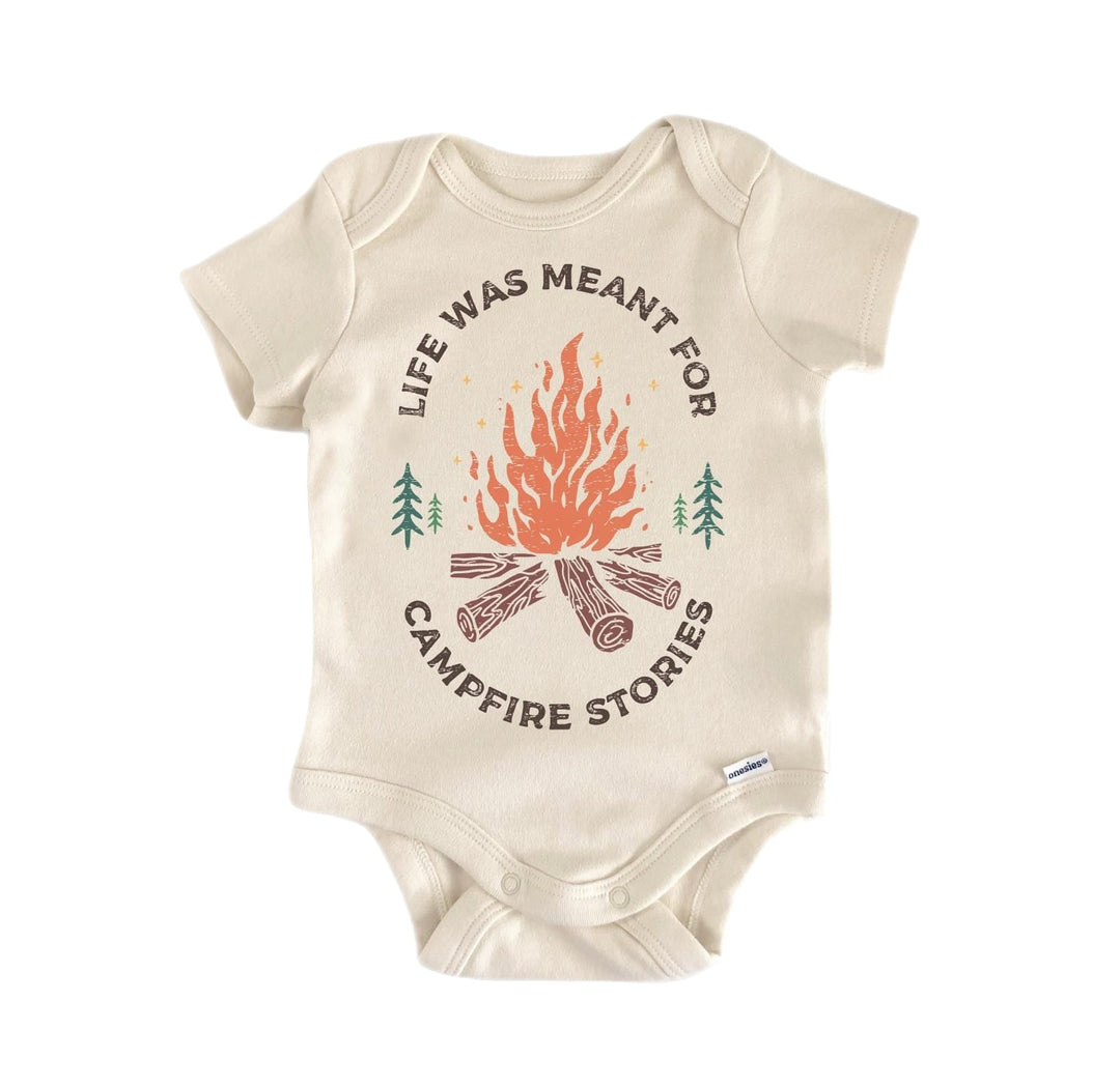 Campfire Camping Camp - Baby Boy Girl Clothes Infant Onesie® Funny Cute Newborn GS1  Funny Cute Onesie® | North Fork Forager LLC