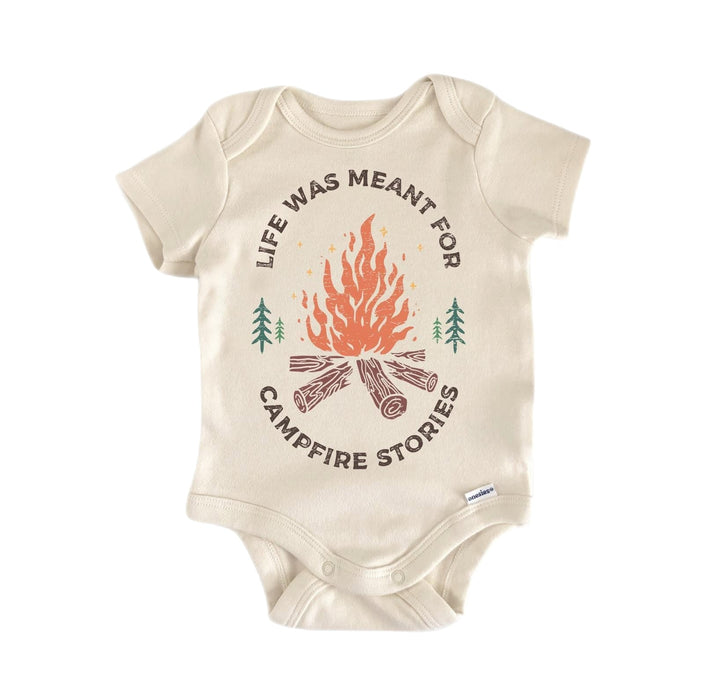Campfire Camping Camp - Baby Boy Girl Clothes Infant Onesie® Funny Cute Newborn GS1  Funny Cute Onesie® | North Fork Forager LLC