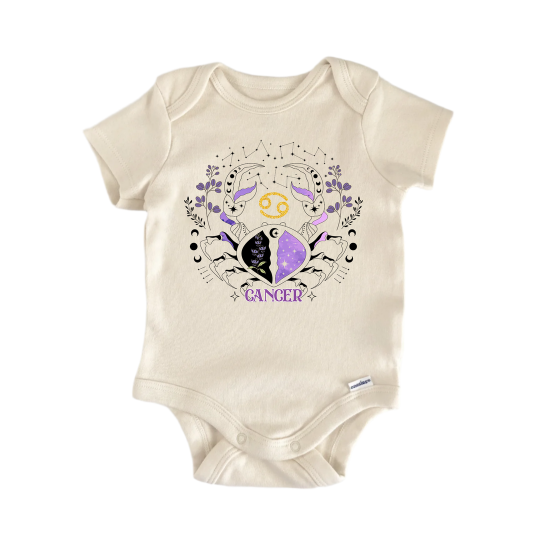 Cancer Zodiac -  Baby Boy Girl Clothes Infant Bodysuit Funny Cute Newborn  Funny Cute Onesie® | North Fork Forager LLC
