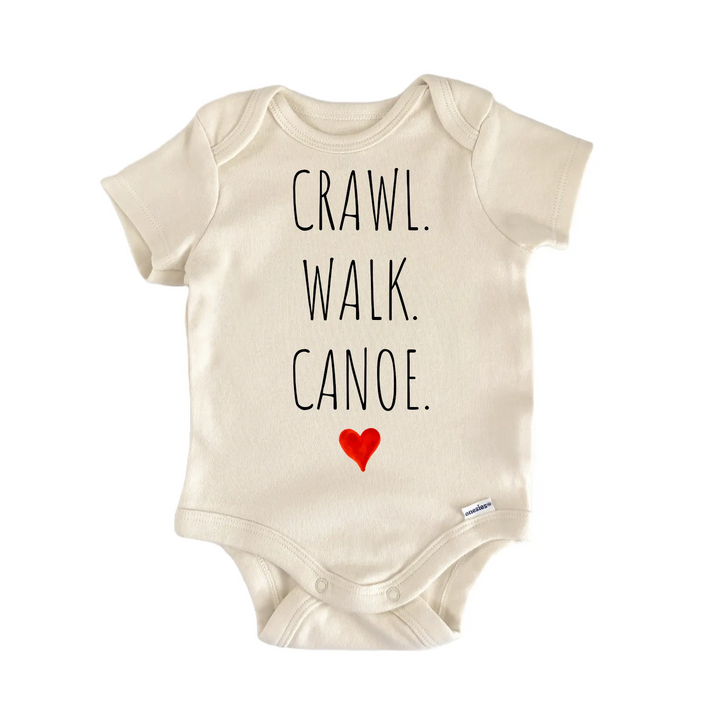 Crawl Walk Canoe - Baby Boy Girl Clothes  Bodysuit Funny Cute  Funny Cute Onesie® | North Fork Forager LLC