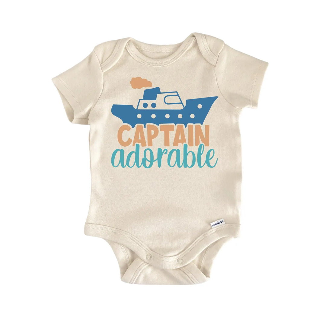 Captain Adorable Nautical - Baby Boy Girl Clothes Infant Bodysuit Funny Cute Newborn  Funny Cute Onesie® | North Fork Forager LLC