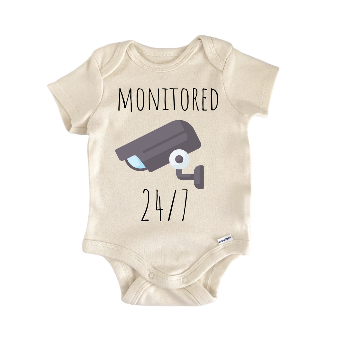 Cctv Security Alarm Camera - Baby Bodysuit  Funny Cute Onesie® | North Fork Forager LLC