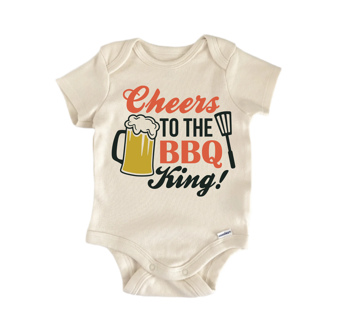 Cheers To The Bbq  Father's Day Beer - Baby Boy Girl Clothes  Bodysuit Funny Cute  Funny Cute Onesie® | North Fork Forager LLC