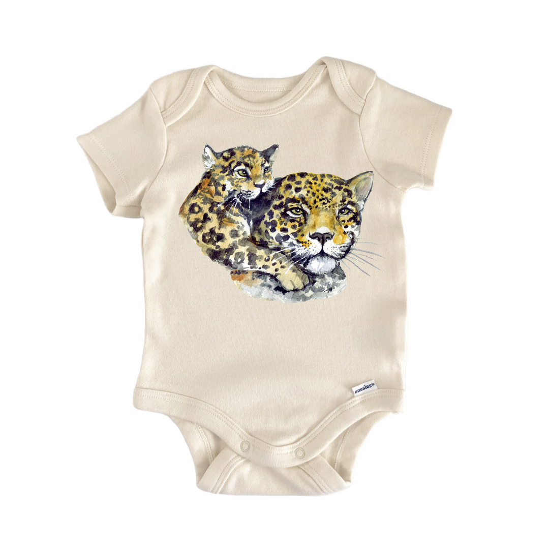 Cheetah Mothers Day Africa Safari - Baby Bodysuit  Funny Cute Onesie® | North Fork Forager LLC
