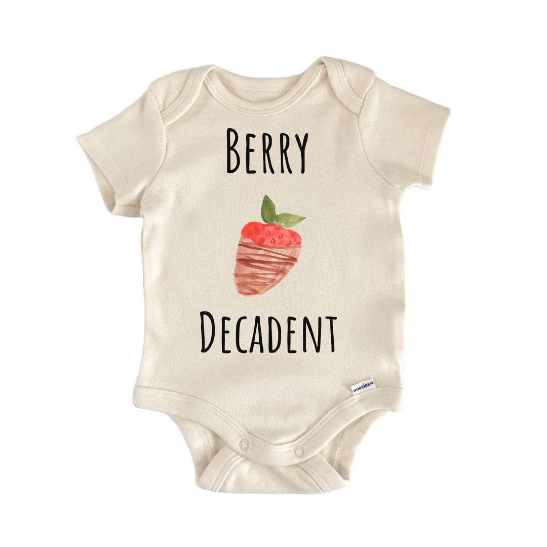 Chocolate Strawberry Dipped Fruit Infant Gift Baby Bodysuit