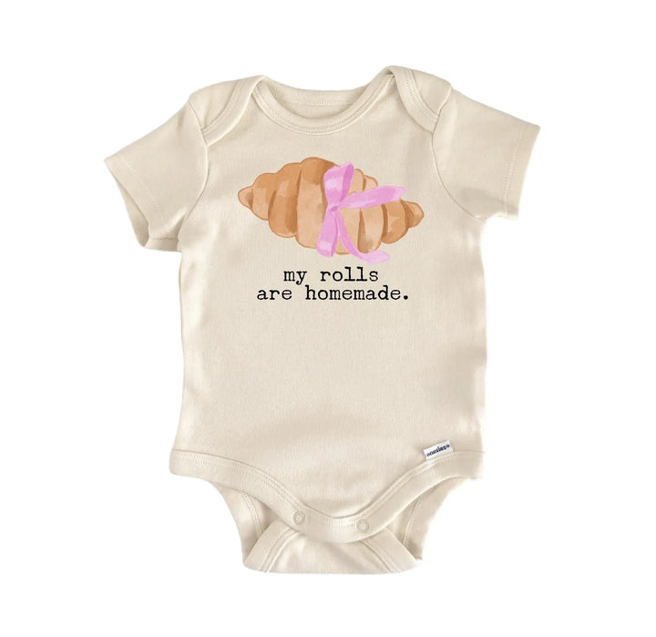 Cooking Baking Homemade Rolls - Baby Boy Girl Clothes Infant Bodysuit Funny Cute Newborn  Funny Cute Onesie® | North Fork Forager LLC