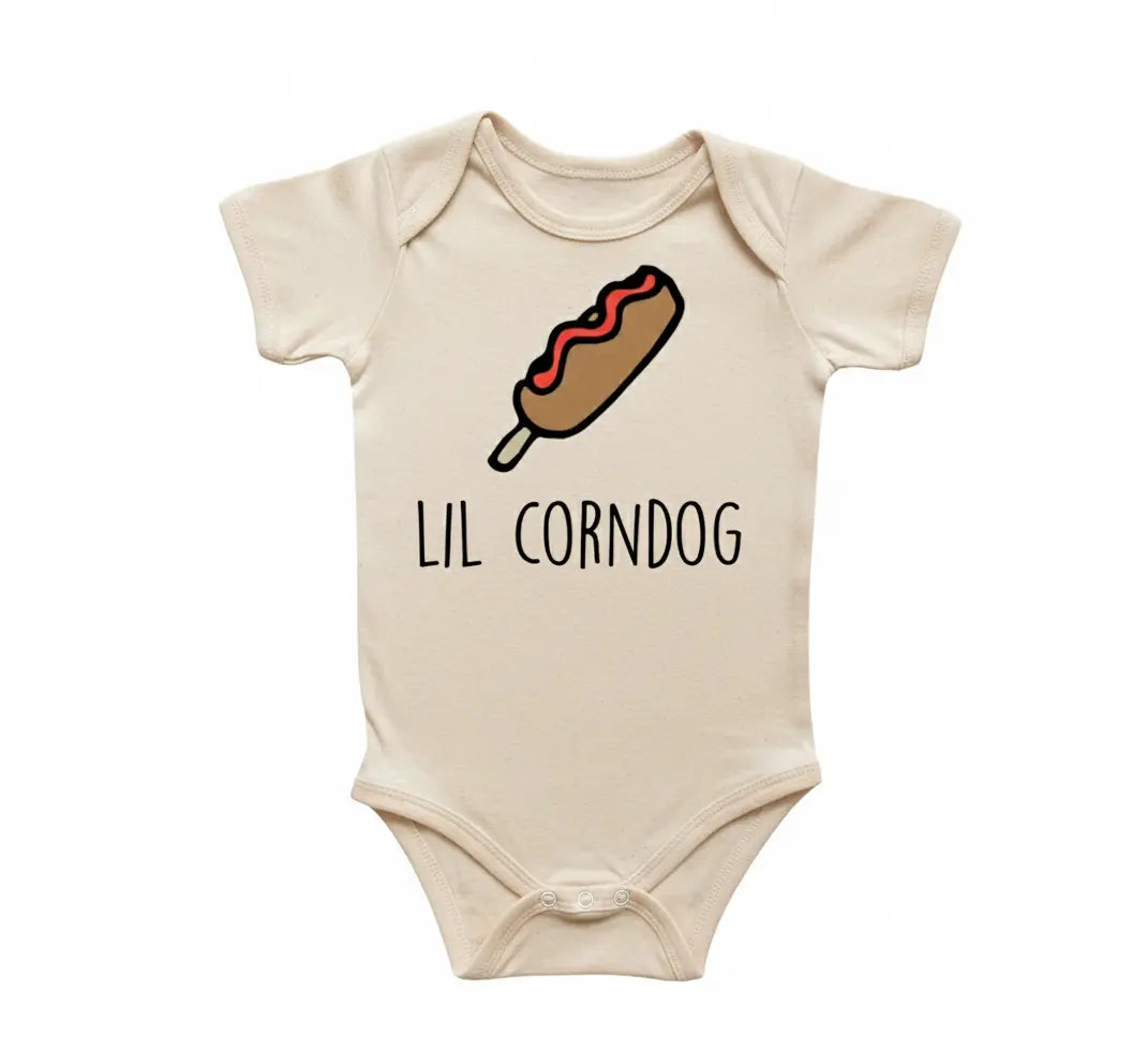 Corndog Carnival - Baby Boy Girl Clothes Infant Bodysuit Funny Cute Newborn  Funny Cute Onesie® | North Fork Forager LLC