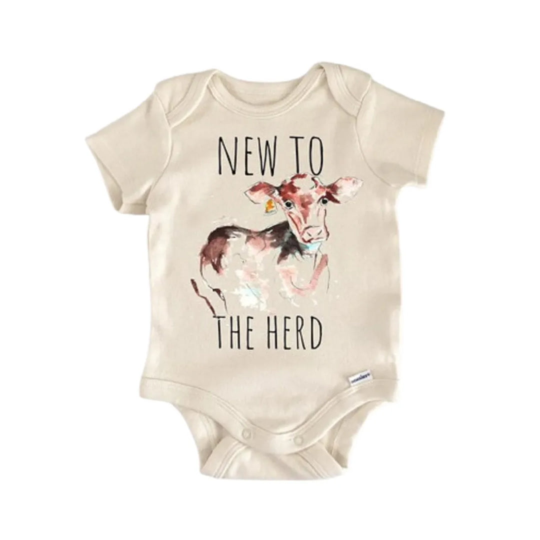 Cow Bull Animal Farm Farmer - Baby Boy Girl Clothes Infant Onesie® Funny Cute Newborn GS1  Funny Cute Onesie® | North Fork Forager LLC