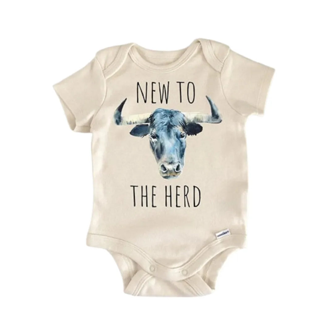 Cow Bull Farm Herd - Baby Boy Girl Clothes Infant GS1  Funny Cute Onesie® | North Fork Forager LLC