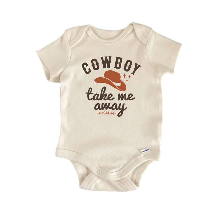 Cowboy Take Me Away Country  -  Baby Boy Girl Clothes Bodysuit Funny Cute Newborn