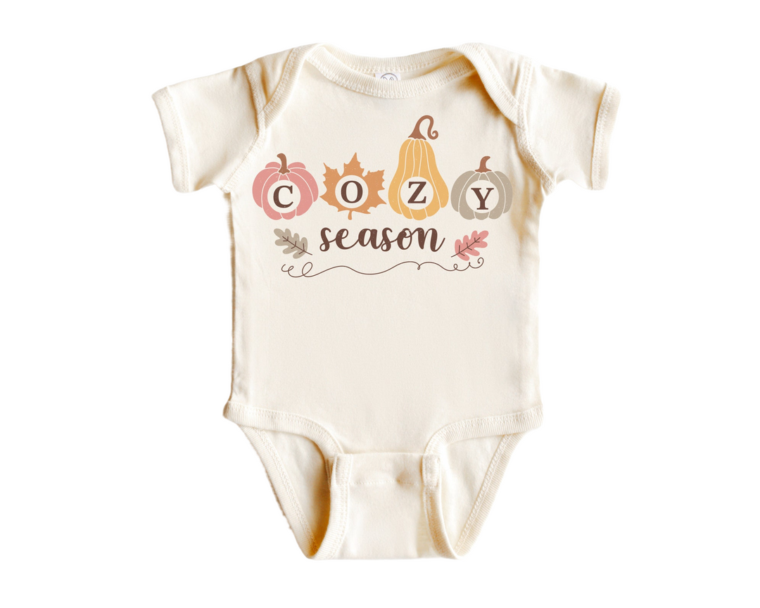 Cozy Season Pumpkin Fall - Baby Boy Girl Clothes Infant Bodysuit Funny Cute Newborn  Funny Cute Onesie® | North Fork Forager LLC