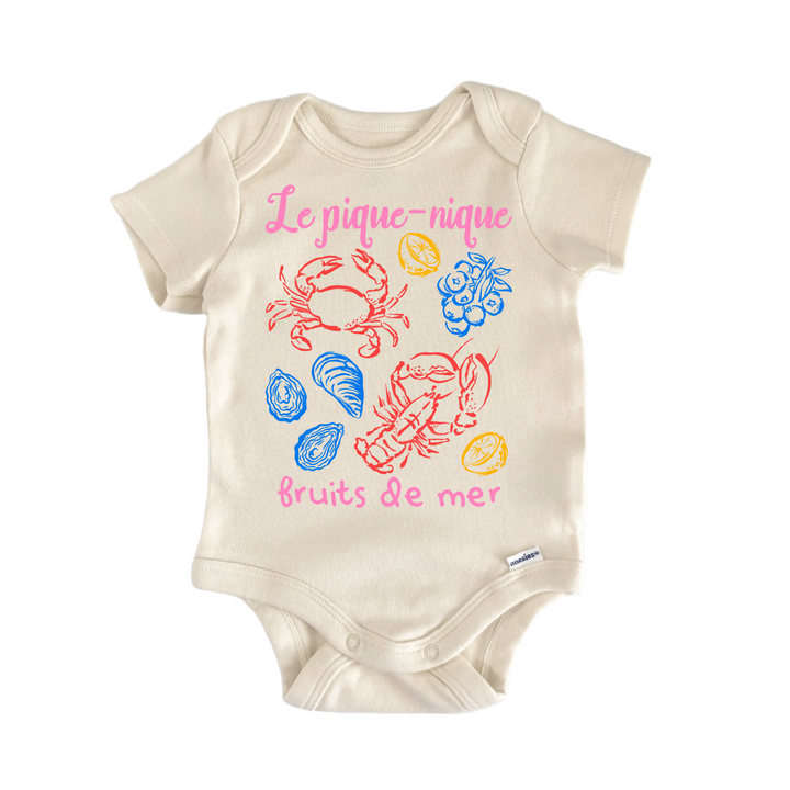 Crab Lobster Oyster Mussel - Baby Bodysuit  Funny Cute Onesie® | North Fork Forager LLC