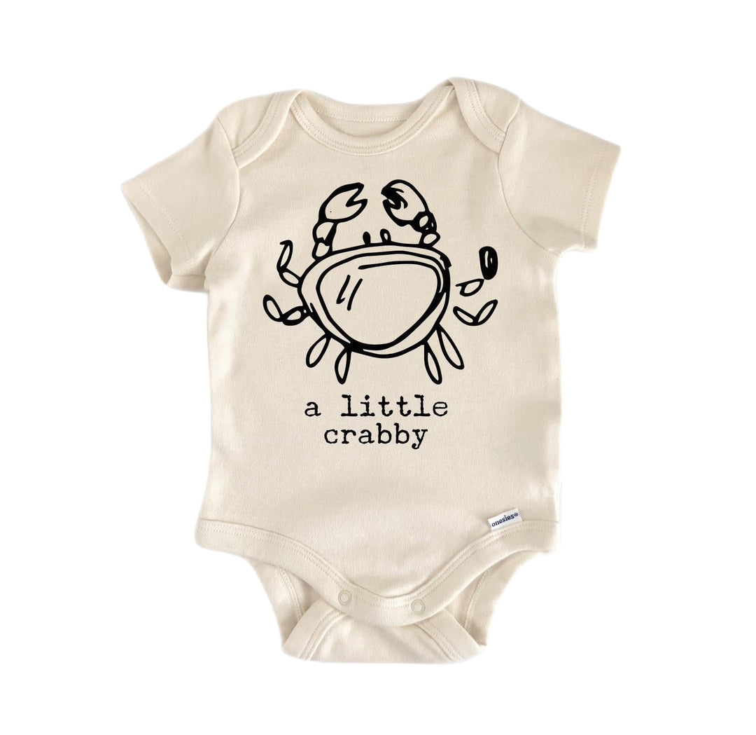 Crabby Crab Nautical Seafood - Baby Boy Girl Clothes Infant Bodysuit Funny Cute Newborn  Funny Cute Onesie® | North Fork Forager LLC