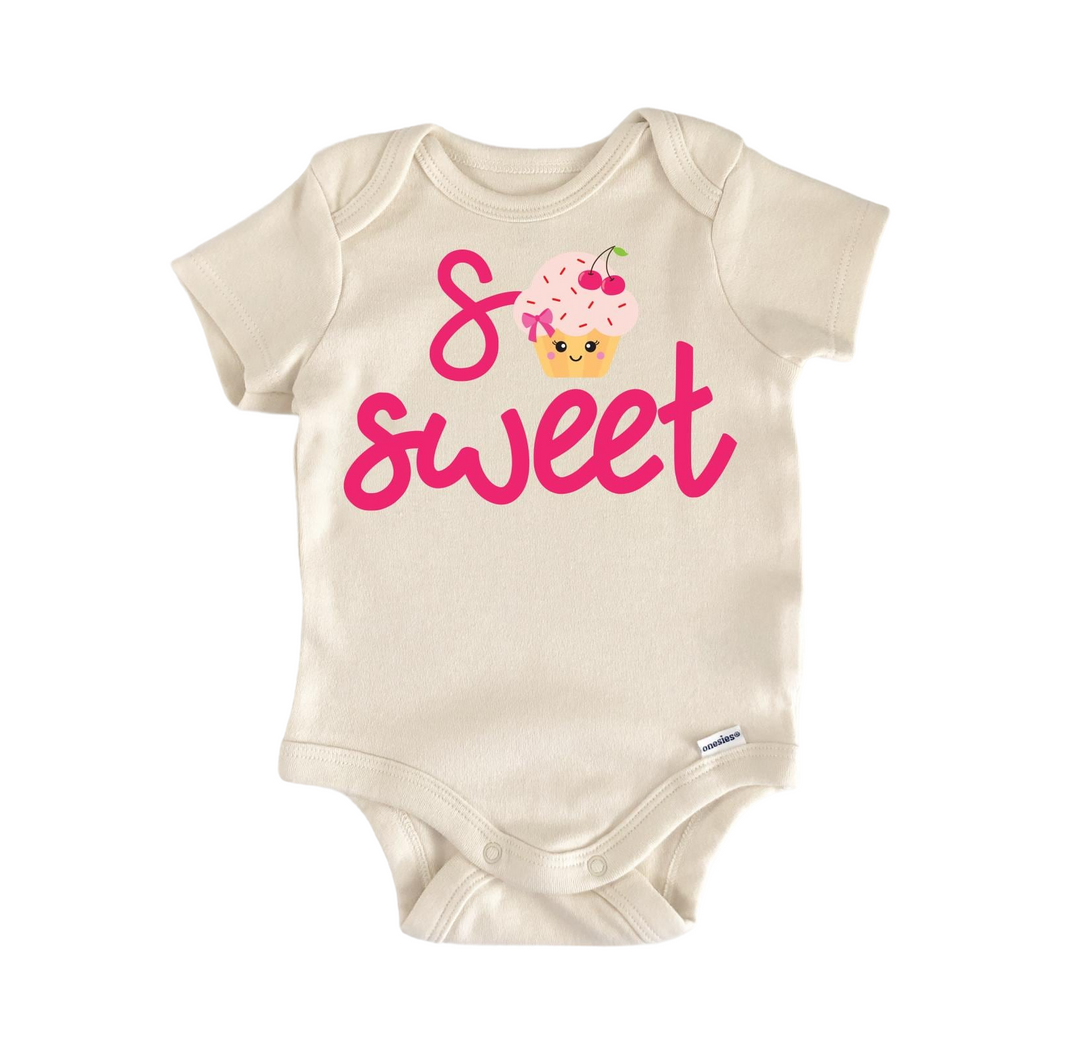 Cupcake So Sweet - Baby Boy Girl Clothes Infant Bodysuit Funny Cute Newborn  Funny Cute Onesie® | North Fork Forager LLC