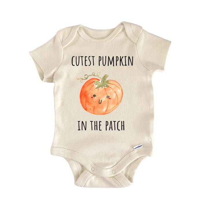 Cutest Pumpkin In The Patch Fall October Baby Gift Baby Bodysuit