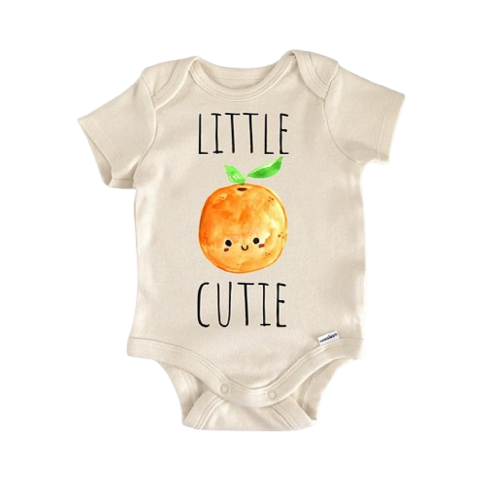 Little Cutie Orange Fruit - Baby Boy Girl Clothes Infant Bodysuit Funny Cute Newborn  Funny Cute Onesie® | North Fork Forager LLC