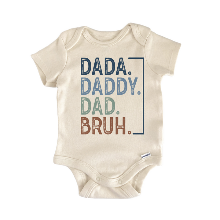 Dada Daddy Dad Bruh Fathers Day - Baby Bodysuit  Funny Cute Onesie® | North Fork Forager LLC