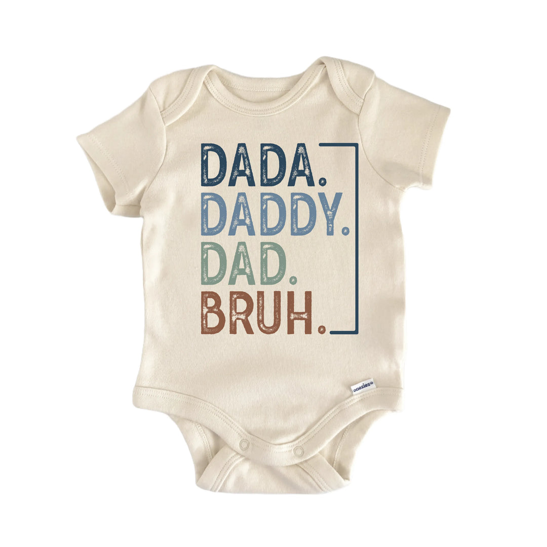 Dada Daddy Dad Bruh Fathers Day - Baby Bodysuit  Funny Cute Onesie® | North Fork Forager LLC