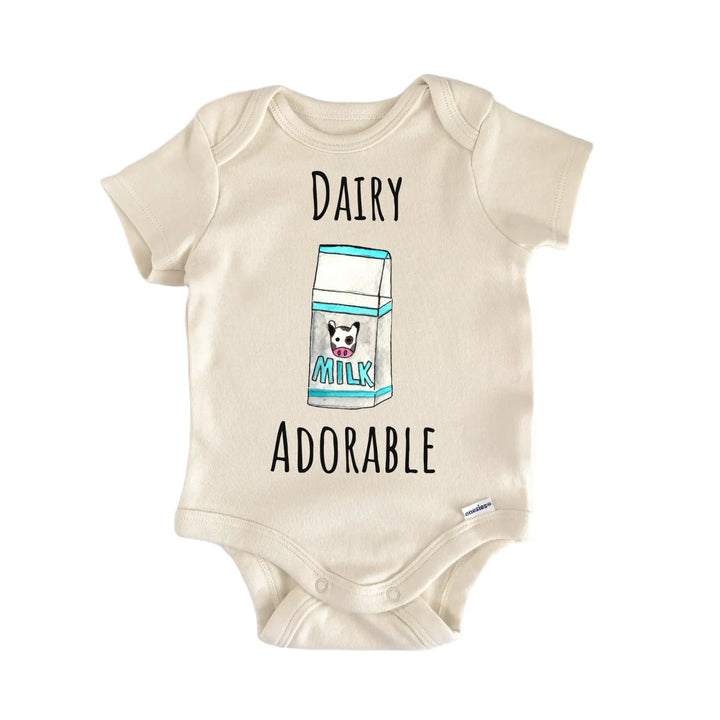 Dairy Adorable Cow Milk Farm Infant Gift Baby Bodysuit