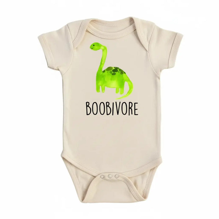 Dinosaur Boobivore - Baby Boy Girl Clothes Infant Bodysuit Funny Cute Newborn  Funny Cute Onesie® | North Fork Forager LLC