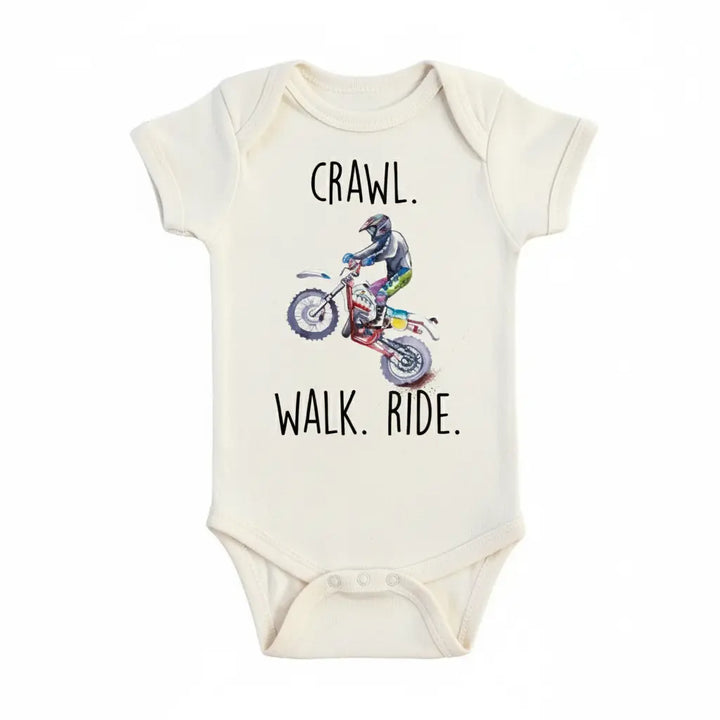 Dirt Bike Crawl - Baby Boy Girl Clothes Infant Onesie® Funny Cute Newborn GS1  Funny Cute Onesie® | North Fork Forager LLC