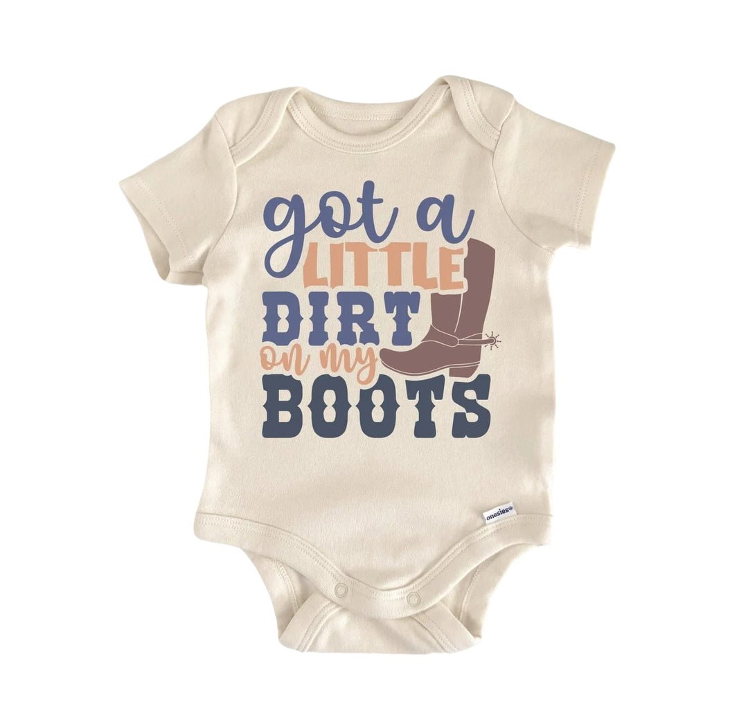 Dirty Boots Country - Baby Boy Girl Clothes Infant Bodysuit Funny Cute Newborn  Funny Cute Onesie® | North Fork Forager LLC