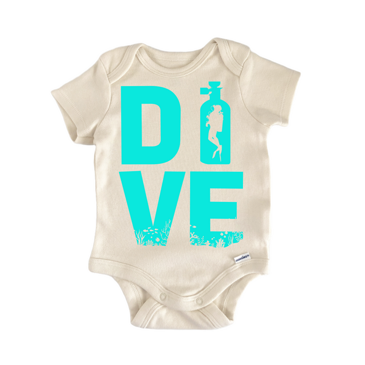 Dive Scuba Diving Diver Snorkel - Baby Bodysuit  Funny Cute Onesie® | North Fork Forager LLC