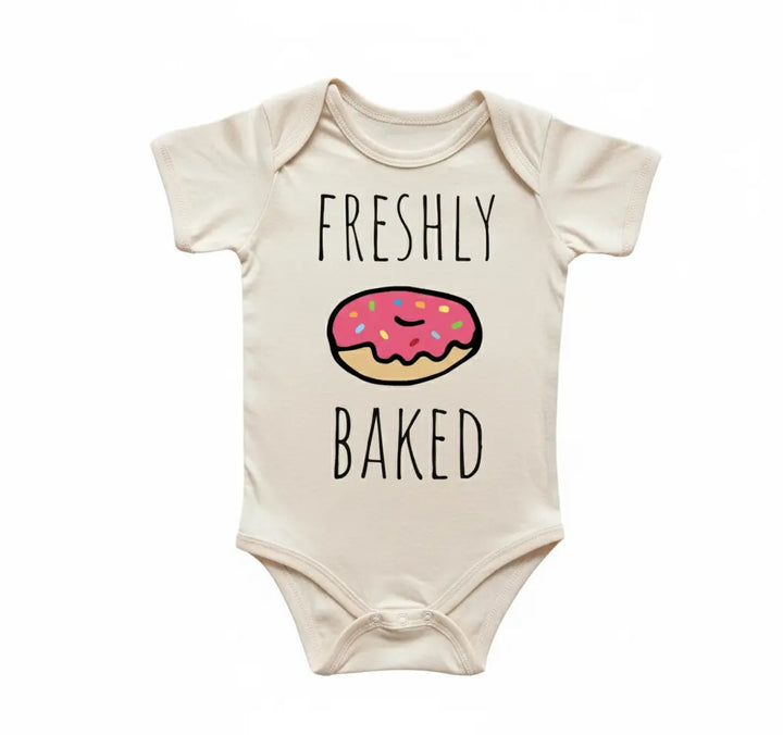 Donut Freshly - Baby Boy Girl Clothes Infant Bodysuit Funny Cute Newborn  Funny Cute Onesie® | North Fork Forager LLC