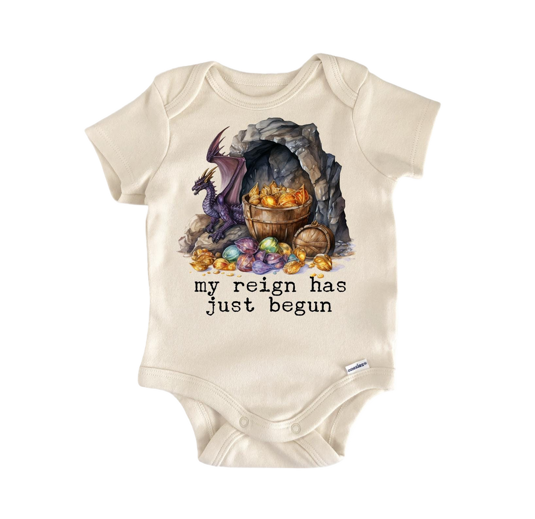 Dragon Treasure Reign - Baby Boy Girl Clothes Infant Bodysuit Funny Cute Newborn  Funny Cute Onesie® | North Fork Forager LLC