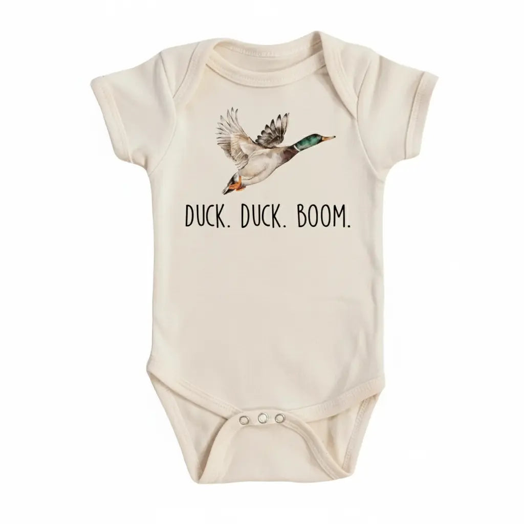 Duck Hunting Boom - Baby Boy Girl Clothes Infant Bodysuit Funny Cute Newborn  Funny Cute Onesie® | North Fork Forager LLC