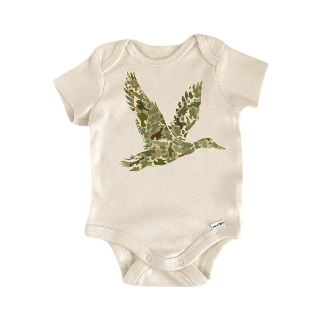 Duck Hunting Camo - Baby Boy Girl Clothes Infant Bodysuit Funny Cute Newborn  Funny Cute Onesie® | North Fork Forager LLC