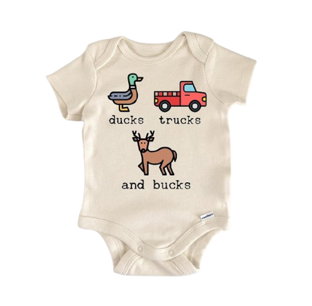 Duck Hunting Truck Deer Hunter - Baby Boy Girl Clothes Infant Bodysuit Funny Cute  Funny Cute Onesie® | North Fork Forager LLC