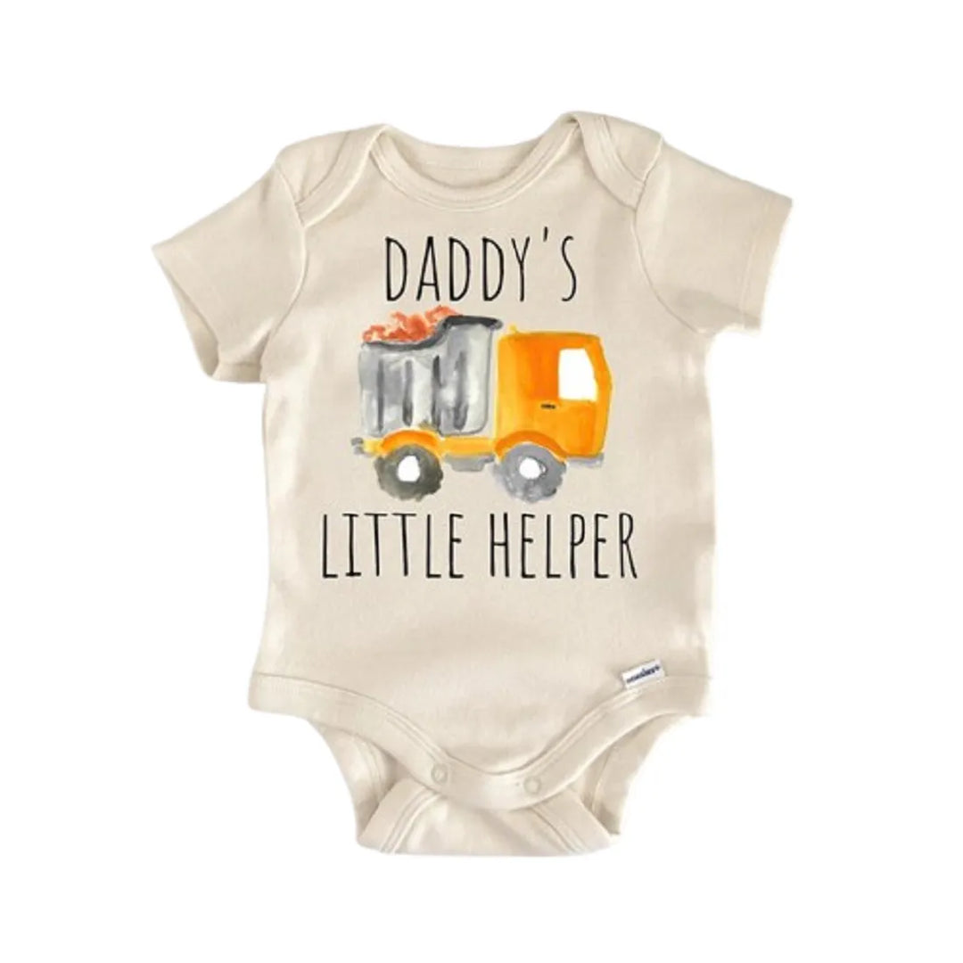 Dump Truck Excavator Construction - Baby Boy Girl Clothes Infant Onesie® Funny Cute GS1  Funny Cute Onesie® | North Fork Forager LLC