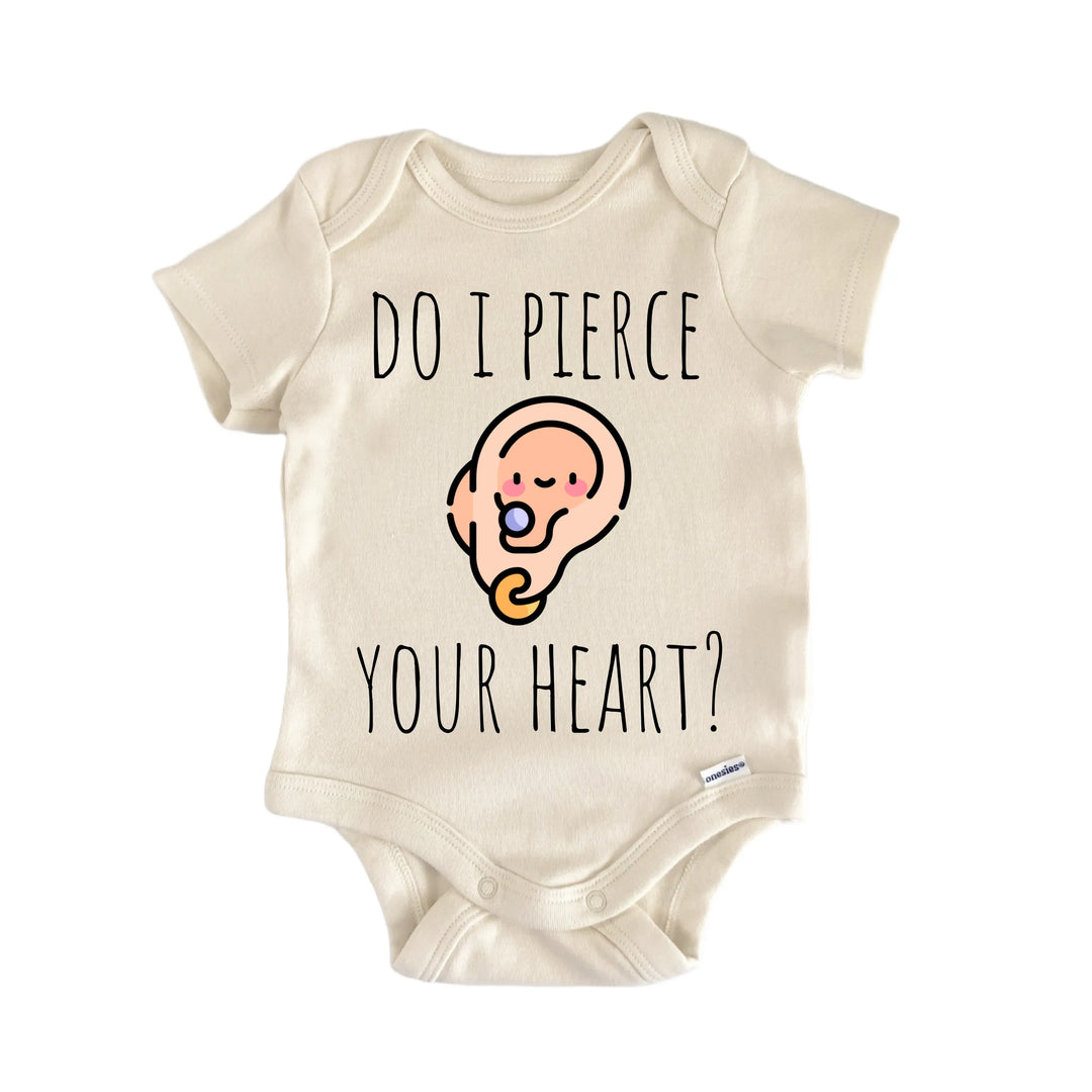 Ear Piercing Pierce Tattoo Shop - Baby Bodysuit  Funny Cute Onesie® | North Fork Forager LLC