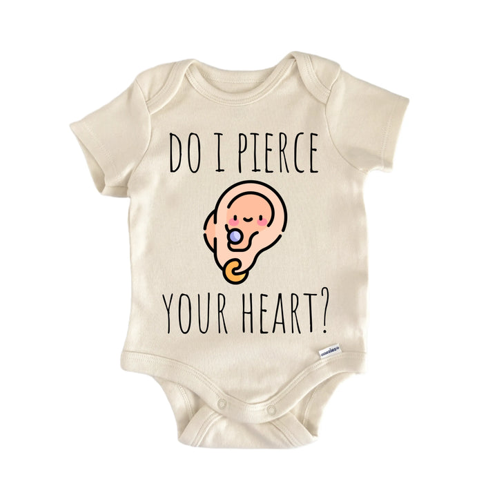 Ear Piercing Pierce Tattoo Shop - Baby Bodysuit  Funny Cute Onesie® | North Fork Forager LLC